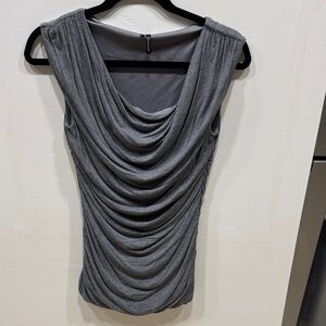 Maurices Charcoal Draped Women's Blouse